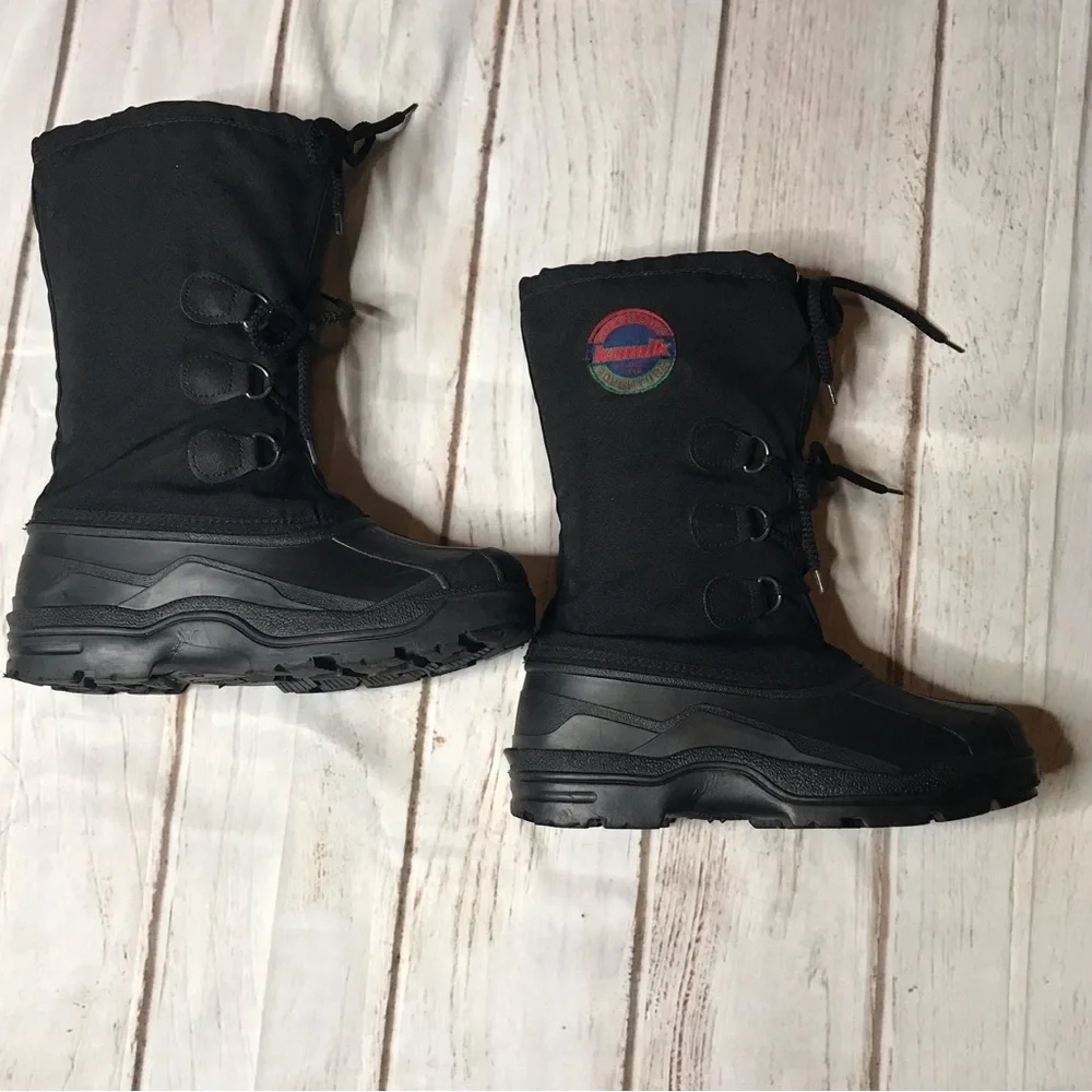 Kamik Insulated Waterproof Black Winter Snow Boots Men’s Size 10 - Picture 2 of 12